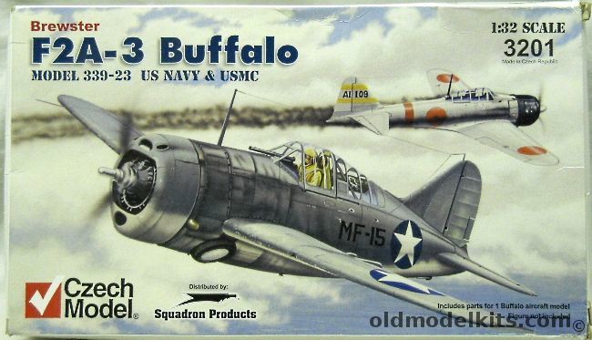 Czech Model 1/32 F2A-3 Buffalo Model 339-23 US Navy And Marines - VMF-221 Midway Island / NAS Jacksonville Florida / RAAF Australian Air Force 25th Sq Perth / USA A51-15  312 5th Air Force, 3201 plastic model kit
